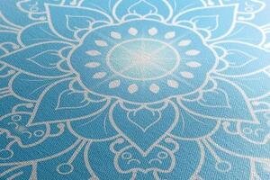 Obraz modrý kvet Mandaly - 100x50