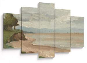 Obraz - Jean-Baptiste-Camille Corot, Beach Near Etretat, reprodukcia (150x105 cm)