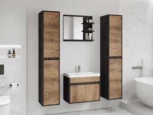 Kúpelňový nábytok Garmuzo XL, Farby: bodega / bodega + čierny grafit, Sifón: so sifónom, Umývadlová batéria: nie Mirjan24 5903211327995