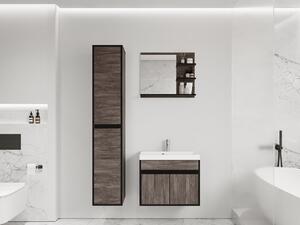 Kúpelňový nábytok Garmuzo, Farby: bodega / bodega + čierny grafit, Sifón: bez sifónu, Umývadlová batéria: Economico BYU 020M Mirjan24 5903211327919