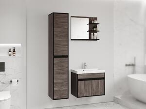 Kúpelňový nábytok Garmuzo, Farby: bodega / bodega + čierny grafit, Sifón: bez sifónu, Umývadlová batéria: Economico BYU 020M Mirjan24 5903211327919