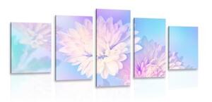 5-dielny obraz kvet chryzantémy - 100x50