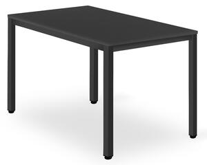Stôl TESSA 120cm x 60cm - čierny / čierne nohy