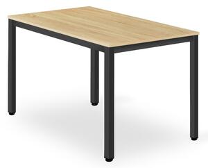 Stôl TESSA 120cm x 60cm - hnedý/ čierne nohy