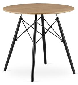 Jedálenský stôl 80 cm dub / čierne nohy