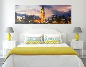 Obraz nočný Big Ben v Londýne - 120x40