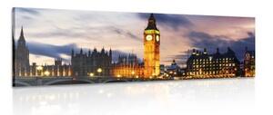 Obraz nočný Big Ben v Londýne - 150x50