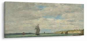 Obraz - Eugène Boudin, Coast of Brittany, reprodukcia (120x50 cm)