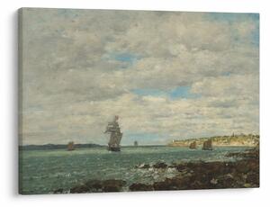 Obraz - Eugène Boudin, Coast of Brittany, reprodukcia (70x50 cm)