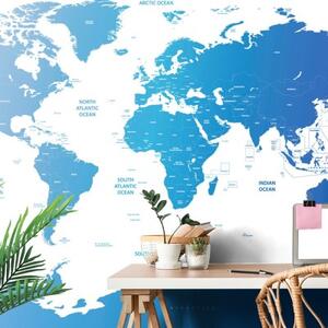 Samolepiaca tapeta mapa sveta s jednotlivými štátmi - 300x200