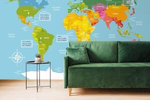 Samolepiaca tapeta výnimočná mapa sveta - 225x150