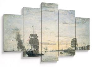 Obraz - Eugène Boudin, Entrance to the Harbor, Le Havre, reprodukcia (150x105 cm)