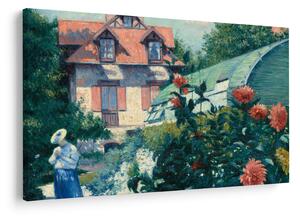 Obraz - Gustave Caillebotte, Dahlias, Garden at Petit Gennevilliers, reprodukcia (90x60 cm)