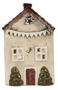 Béžový keramický domček na čajovú sviečku Lamont - 10*8*15 cm - Clayre & Eef