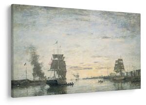 Obraz - Eugène Boudin, Entrance to the Harbor, Le Havre, reprodukcia (90x60 cm)