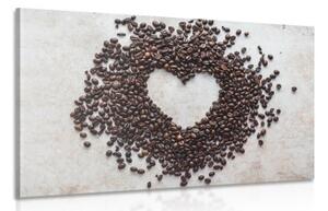 Obraz srdce z kávových zŕn - 120x80