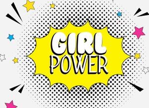 Obraz s pop art nápisom - GIRL POWER - 60x40