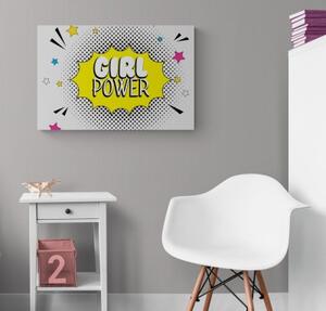Obraz s pop art nápisom - GIRL POWER - 60x40