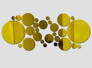 Abstraktné kruhy zlaté Rozmer : 60x 40 cm