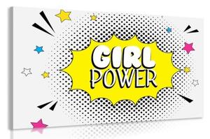 Obraz s pop art nápisom - GIRL POWER - 90x60