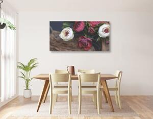Obraz kvetinové vinobranie - 100x50