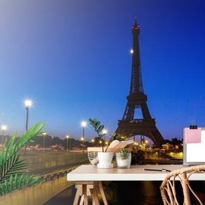 Samolepiaca fototapeta Eiffelova veža v noci - 225x150