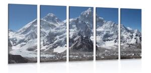 5-dielny obraz nádherný vrchol hory - 100x50