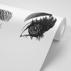 Tapeta minimalistické ženské oči - 300x200
