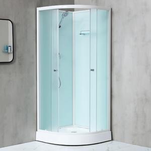 WellMall NOTRE 100 Biely Sprchový box štvrťkruhový bez panelu 8595703834936