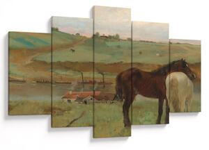 Obraz - Edgar Degas, Horses in a Meadow, reprodukcia (150x105 cm)