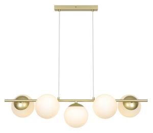 Nordlux - Luster na lanku LILLY 5xE14/10W/230V mosadz