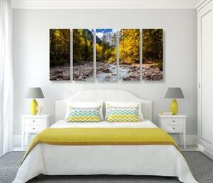 5-dielny obraz malebná horská krajina - 100x50