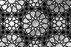 Tapeta orientálna mozaika v čiernobielom - 150x100