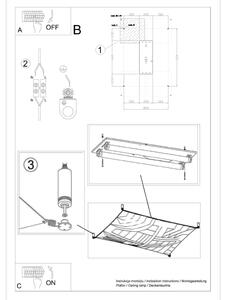 Sollux SL.0737 - LED stropné svietidlo LUNA 2xG13/8,5W/230V 80x105 cm biele