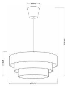 Brilagi - Luster na lanku LUNETA 1xE27/60W/230V pr. 40 cm hnedá/béžová/krémová