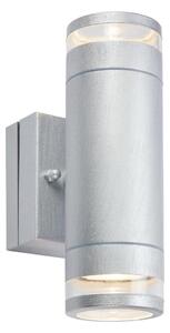 Markslöjd 109106 - LED stmievateľné vonkajšie nástenné svietidlo LUNO 2xLED/4,9W/230V IP65 strieborné