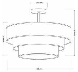 Brilagi - Prisadený luster LUNETA 1xE27/60W/230V priemer 40 cm béžová/zlatá