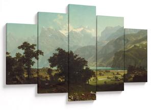 Obraz - Albert Bierstadt, Lake Lucerne, reprodukcia (150x105 cm)