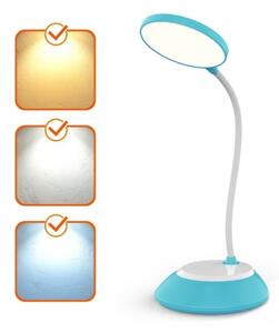 LED Stmievateľná nabíjacia stolná lampa VISUA LED/5W/5V 3000-5000K 1200 mAh modrá