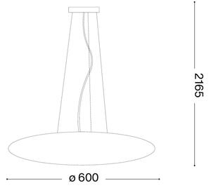 Ideal Lux - Závesný luster na lanku SMARTIES 5xE27/42W/230V, priemer 60 cm, biely
