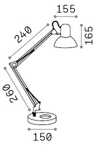 Ideal Lux - Stolová lampa 1xE27/42W/230V čierna