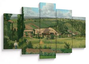 Obraz - Camille Pissarro, Landscape at Les Pâtis, Pontoise, reprodukcia (150x105 cm)