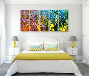 5-dielny obraz kreatívne farebné umenie - 100x50