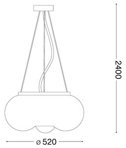 Ideal Lux - LED Luster na lanku ARIZONA 5xGX53/9W/230V pr. 52 cm biela