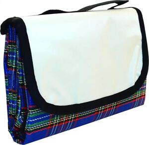 Pronett XJ5439 Pikniková deka 150 x 150 cm károvaná modrá