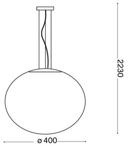 Ideal Lux - Luster na lanku CANDY 1xE27/42W/230V pr. 40 cm biela