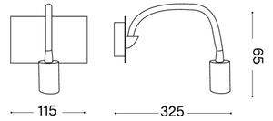 Ideal Lux - LED flexibilná nástenná lampa DYNAMO LED/3,5W/230V CRI 90 bronzová