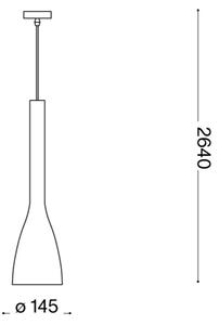 Ideal Lux - Luster na lanku FLUT 1xE27/60W/230V priemer 14,5 cm čierna