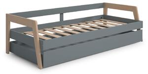 MUZZA Detská posteľ reicca s úložným priestorom 90 x 200 cm zelená