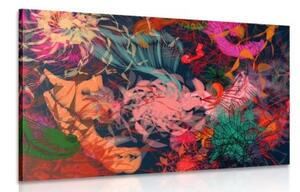 Obraz abstraktné kvetiny - 120x80